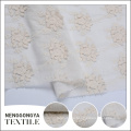 Китай фабрика дизайн сплетенный белый цветочный вышивка хлопок ткань